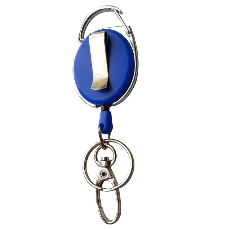 HoAoOo Retractable Badge Reel with Claw Clasp and Clip for Id Card Holders (Blue) - Image 5